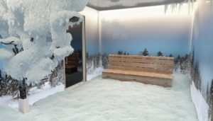 La nuova sala della neve alle Terme Merano